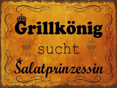 Zdjęcie produktu dla vianmo Drewniany znak 30x40 cm Grillkönig Salatprinzessin