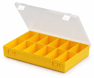 Obrázok produktu pre hünersdorff 611800 Sortimentskasten 12fächer gelb
