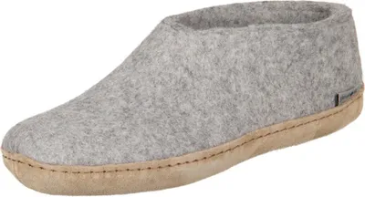 Image de glerups Semelle en cuir Pantoufle 100% laine naturelle, Protège des odeurs, Confortable et douce à porter