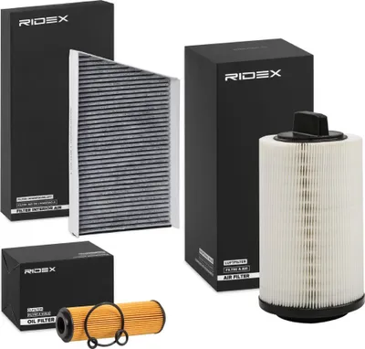 Produktbild von RIDEX Filterset Inspektionspaket Filtersatz passend für MERCEDES-BENZ C-Klasse Limousine (W203) C-Klasse T-modell (S203) CLK (C209) CLK Cabriolet