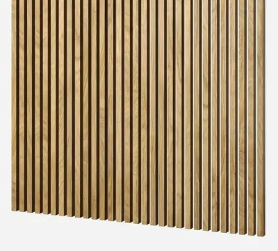 Zdjęcie produktu dla MEBANO 12 Szt. Lameli Ściennych MDF Premium 275 x 3 x 3,8 cm Dąb Naturalny Grandson 3D