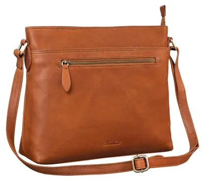 Produktbild von Benthill Handtasche Damen Leder - Tasche aus echtem Rindsleder - Schultertasche mit Reißverschluss - Vintage Umhängetasche
