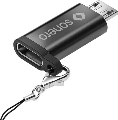 Obrázek produktu pro SONERO USB adaptér OTG, micro USB do zásuvky USB-C, hliník/černý