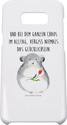 Produktbild von Mr. & Mrs. Panda Samsung Galaxy S8 plus Handyhülle  Chinchilla Blume - Weiß - Geschenk, Chinchillas, Handy Case, Liebeskummer, Büro, Lustige Sprüche, Kummer, Chaos, Cover