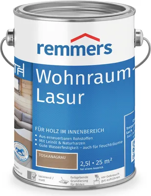 Obrázok produktu pre Remmers Wohnraum Lasur 2,5 L Eimer Toskanagrau