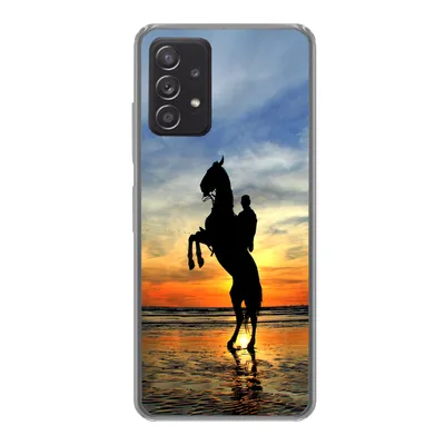 Produktbild von MuchoWow® Handyhülle Schutzhülle Hülle für Samsung galaxy a73 Pferd - Himmel - Schatten Silikon Softcase Handy Hülle - Handyhülle