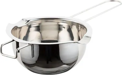 Produktbild von NAVA Wasserbad-Schmelzschale Schmelztopf Schmelztiegel für Schokolade Wachs aus Stahl mit Griff ACER 14 cm 425 ml