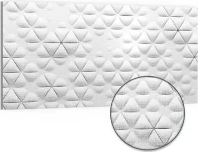 Produktbild von DEQORI Hybrid Leinwand Bild 100x50 cm 'Geometrische Harmonie' Wandbild Glas flach modern