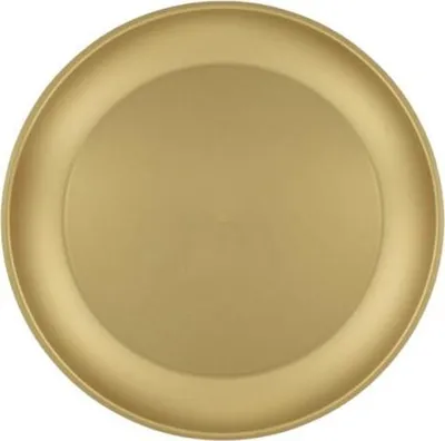 Obrázek produktu pro Párty plastový talíř zlatý - Silvestr - 21 cm - 1 ks