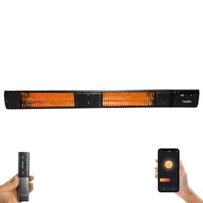 Produktbild von Heatix Smart Carbon Fiber Heizstrahler 3000W – Wand Terrassenstrahler IP65 mit App