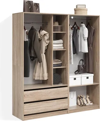 Image de Armoire à vêtements Livinity Trento Sonoma Lot de 2, Model 58977