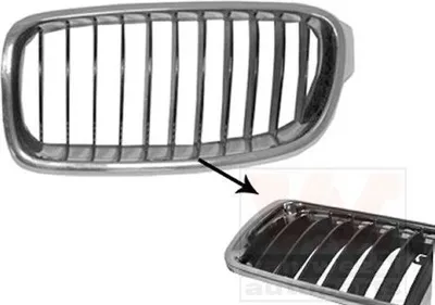 Immagine prodotto di VAN WEZEL 0670511 Griglia radiatore Griglia anteriore per BMW 3 Touring (F31) Sinistra Nero