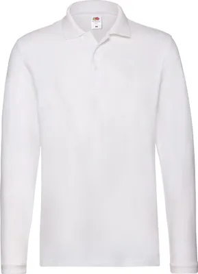 Image de Fruit of the Loom - Polo « Premium » à manches longues pour homme FK2835 (XL) (blanc)