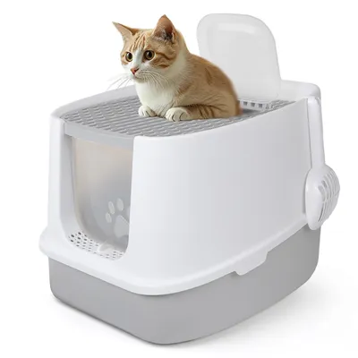 Produktbild von Katzentoilette Katzenklo mit Schaufel Deckel inkl Schaufel Aktivkohlefilter