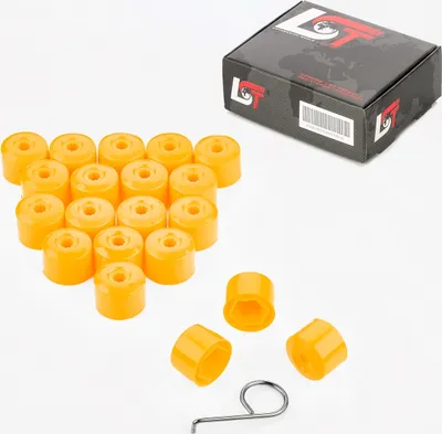 Produktbild von 20x Radschrauben Abdeckkappen Radschraubenkappen 17 mm gelb für BMW MINI