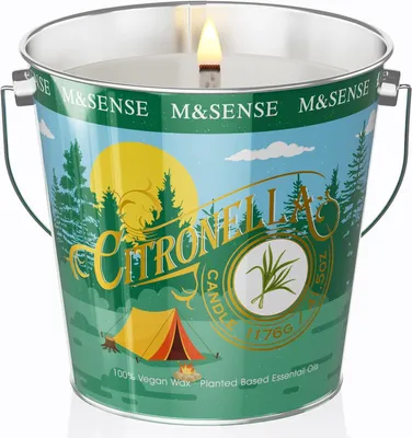 Produktbild von Duftkerze Citronella Eukalyptus 1177g, 220 Stunden Brenndauer, Sojawachs, für Garten