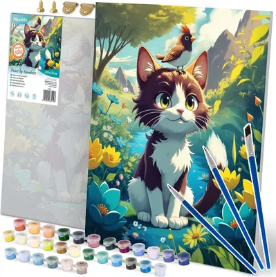 Image de Peinture par numéros 40x50 cm Massido Kitten