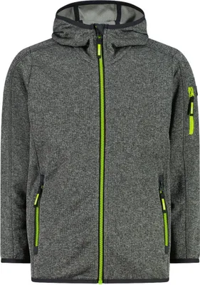 Produktbild von CMP Kinder Sweatshirt mit Kapuze aus Knit Tech Fleece grau 128