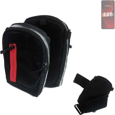 Produktbild von K-S-Trade Outdoor Gürteltasche Holster Umhängetasche kompatibel mit Xiaomi 13T schwarz Handy Tasche Case travelbag Schutz Hülle Handy Hülle