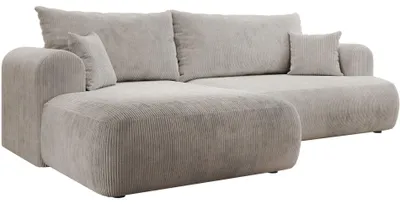 Produktbild von Selsey Ovo Cord – Ecksofa Schlaffunktion, Bettkasten, Cordstoff, links, Graubeige
