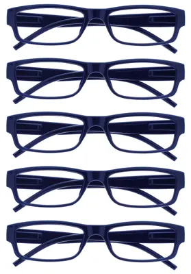 Produktbild von OPULIZE Die Lesebrille Unternehmen Dark Blau Wert 5er-Pack Leicht Herren Frauen RRRRR32-3 +1,00