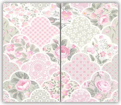 Produktbild von Tulup Glas-Herdabdeckplatte - 2x30x52cm - Glaskeramikkochfeld-Abdeckung Spritzschutz Zweiteilig Rosen und Ornamente