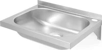 Produktbild von Wandmontiertes Handwaschbecken aus Stahl 400x295mm - Hendi 811818