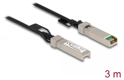 Produktbild von DeLOCK Kabel Twinax SFP+ Stecker zu SFP+ Stecker 3 m, 3 m, SFP+, SFP+, Männlich/Männlich