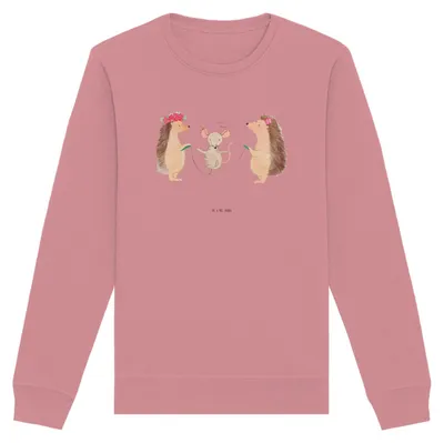 Produktbild von Mr. & Mrs. Panda Baumwoll Pullover Igel Seilhüpfen Größe S - Canyon Pink - Geschenk, Lustige Sprüche, Maus, Sweatshirt, Sweater, Kindergarten, Seilspringen, Kinder, Pulli