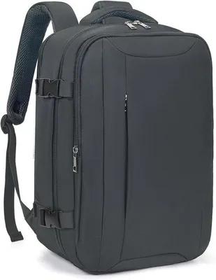 Productafbeelding van Handbagage Rugzak 40x20x25 cm - Waterdichte Laptop Rugzak voor Heren, 14 Inch - Vliegtuig Goedgekeurd - Zwart