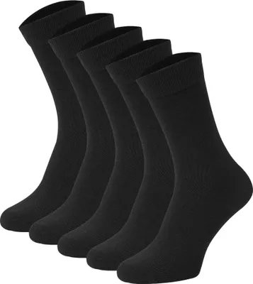 Produktbild von JACK&JONES Kinder Socken, 5er Pack - JACBLACK SOCK, Baumwollmischung, einfarbig Schwarz 33-37