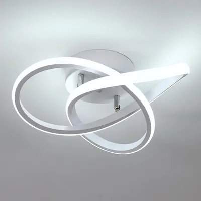 Obrázek produktu pro Elegantní LED stropní svítidlo, 30W, 3375 lumenů. Moderní stropní lampa z hliníku, vhodná do obývacího pokoje, ložnice, chodby, kuchyně, na balkon. Chladné bílé světlo (6500K), průměr 30 cm, bílá barva