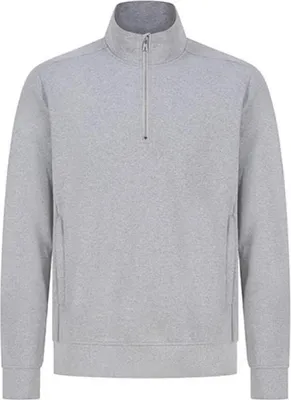 Produktbild von Henbury H842 | Uni Sustainable 1/4 Zip Sweatshirt Uni Pullover - Farbe: Heather Grey - Größe: L