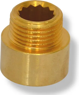 Produktbild von Hahnverlängerung Gewindefitting Anschluss Verlängerung Messing Fitting 1/2" 15 mm