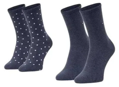 Image de Tommy Hilfiger - Chaussettes pour femmes, chinées NA691 (35 EU - 38 EU) (bleu)