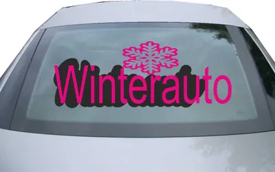 Produktbild von Indigos UG - Aufkleber Heckscheibe & Motorklappe DE7138 - pink - 600x225 mm - Winterauto - Auto Scheiben Fenster Heckklappe Tuning Racing JDM - Die cut