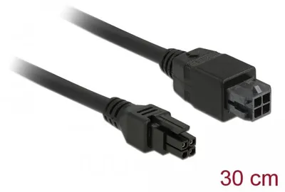 Produktbild von DeLOCK 85377, 0,3 m, Micro-Fit 3.0 4-pin, Micro-Fit 3.0 4-pin, Männlich, Weiblich, Gerade