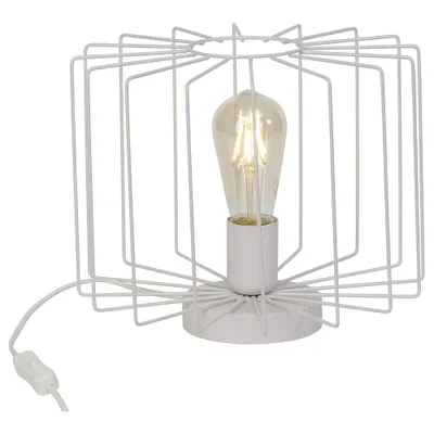 Produktbild von Brilliant Tischleuchte Onelia Weiß Ø30cm max. 60W E27 ohne Leuchtmittel mit Schalter
