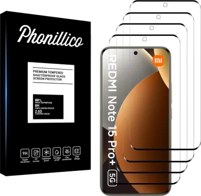 Produktbild von Hartglas für Xiaomi Redmi Note 15 PRO PLUS 5G [4 Stück] Displayschutzfolie Screen Protector Film Anti-Kratzer Glas Resistant Phonillico®