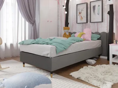 Produktbild von MIRJAN24 Boxspringbett Lux Gold für Wandpaneel, Einzelbett mit Matratze, Schlafzimmer (Farbe: Manila 16, Größe: 80x200 cm)