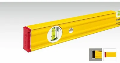 Produktbild von Stabila 19168, Bezugspegel, 1 m, Rot, Gelb, 0,5 mm/m, Aluminium