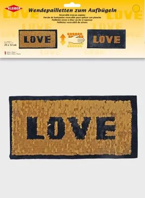 Produktbild von Kleiber Wendepailletten Love ca. 25 x 12 cm