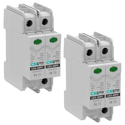 Zdjęcie produktu dla Ogranicznik przepięć dc 1000V T2 fotowoltaika ochrona instalacji 2 szt.