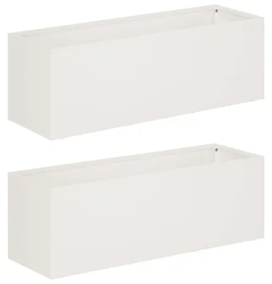 Immagine prodotto di vidaXL Vasi da giardino, confezione da 2, bianco, 60 x 20 x 20 cm