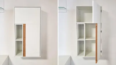 Produktbild von Hängevitrine LIGHT LINE 5 weiß matt Lack Design