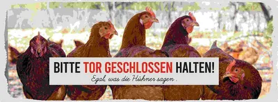 Produktbild von vianmo Holzschild 10x27 cm Hühner bitte Tor geschlossen Tier Haustier