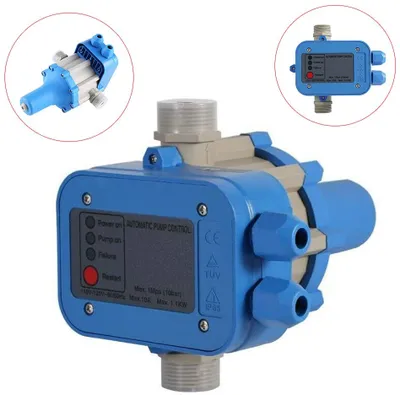 Zdjęcie produktu dla Automatyczne sterowanie pompą Regulator ciśnienia pompy Elektroniczny wyłącznik pompy wodnej Akcesoria Akcesoria pompy Niebieski 220V 1.1KW 10 Bar