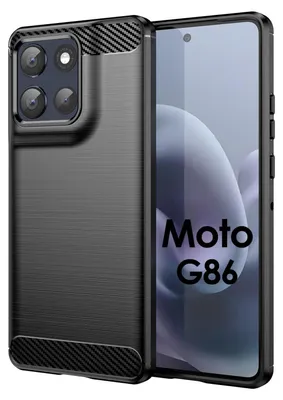 Produktbild von Carbon Hülle für Moto G86 Hülle Handyhülle Outdoor Handy Tasche Bumper Case Back Cover
