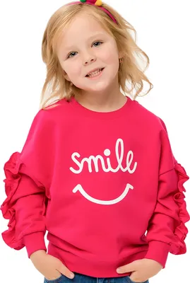 Obrázek produktu pro Dívčí mikina Smile - malinová - 98