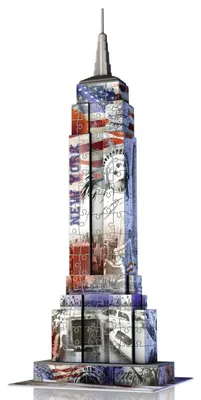 Immagine prodotto di Puzzle 3D dell'Empire State Building edizione Bandiera